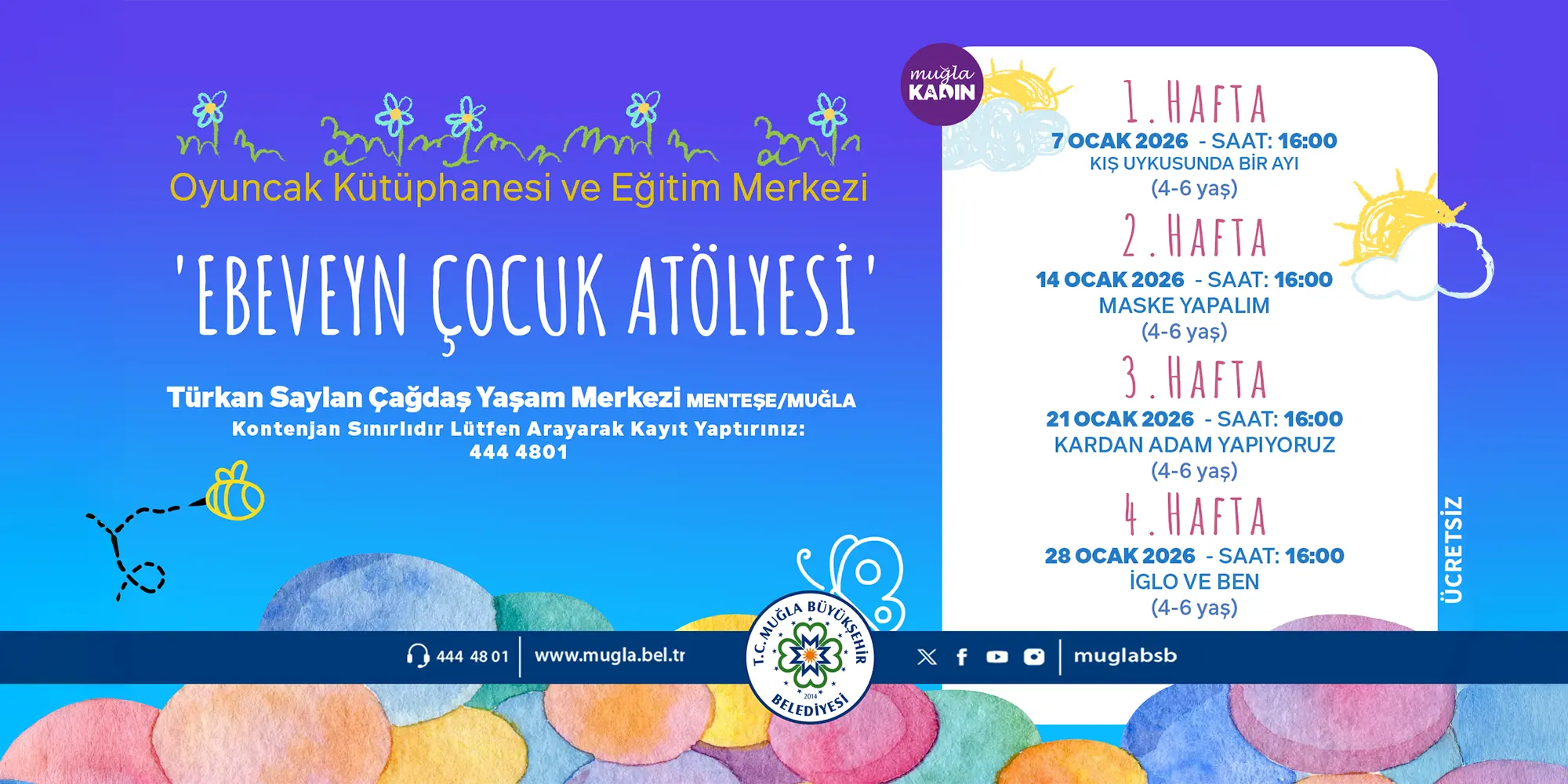 Ebeveyn Çocuk Atölyesi 4-6 yaş Etkinliğine Davetlisiniz