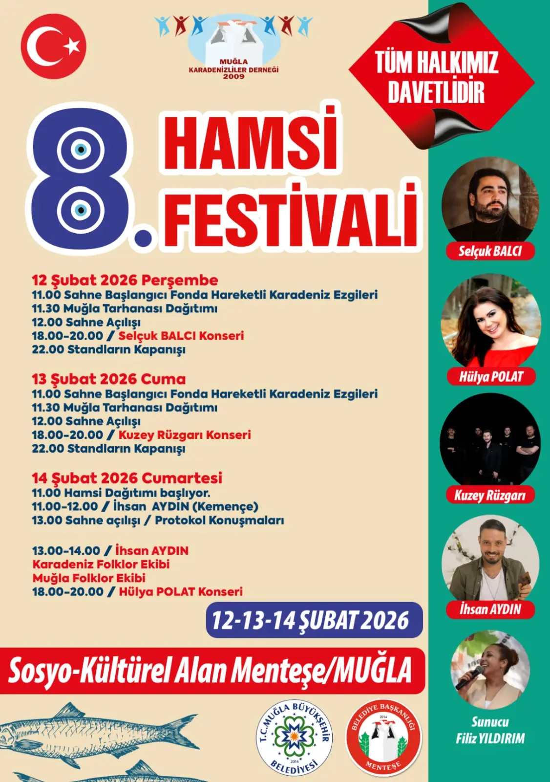 8. Hamsi Festivali Etkinliğine Davetlisiniz