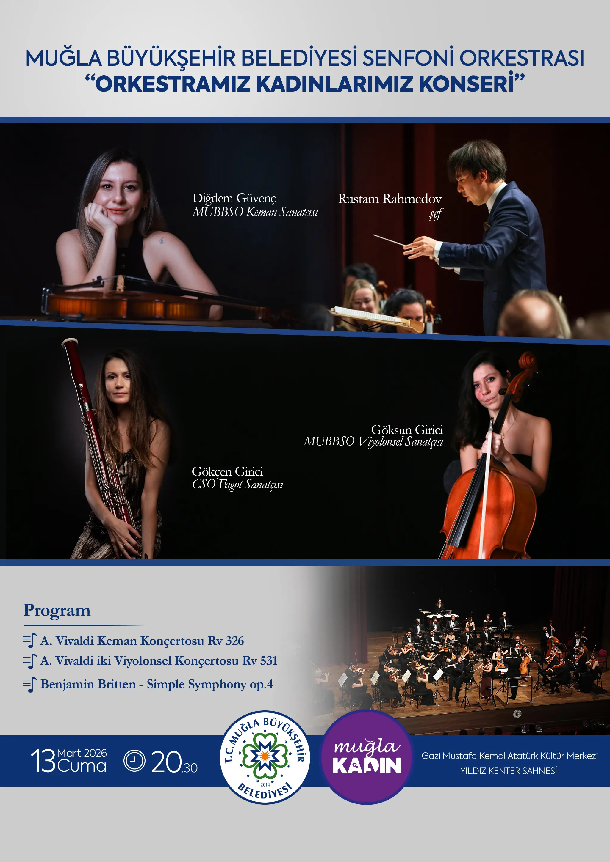 Orkestramız Kadınlarımız Konseri Etkinliğine Davetlisiniz