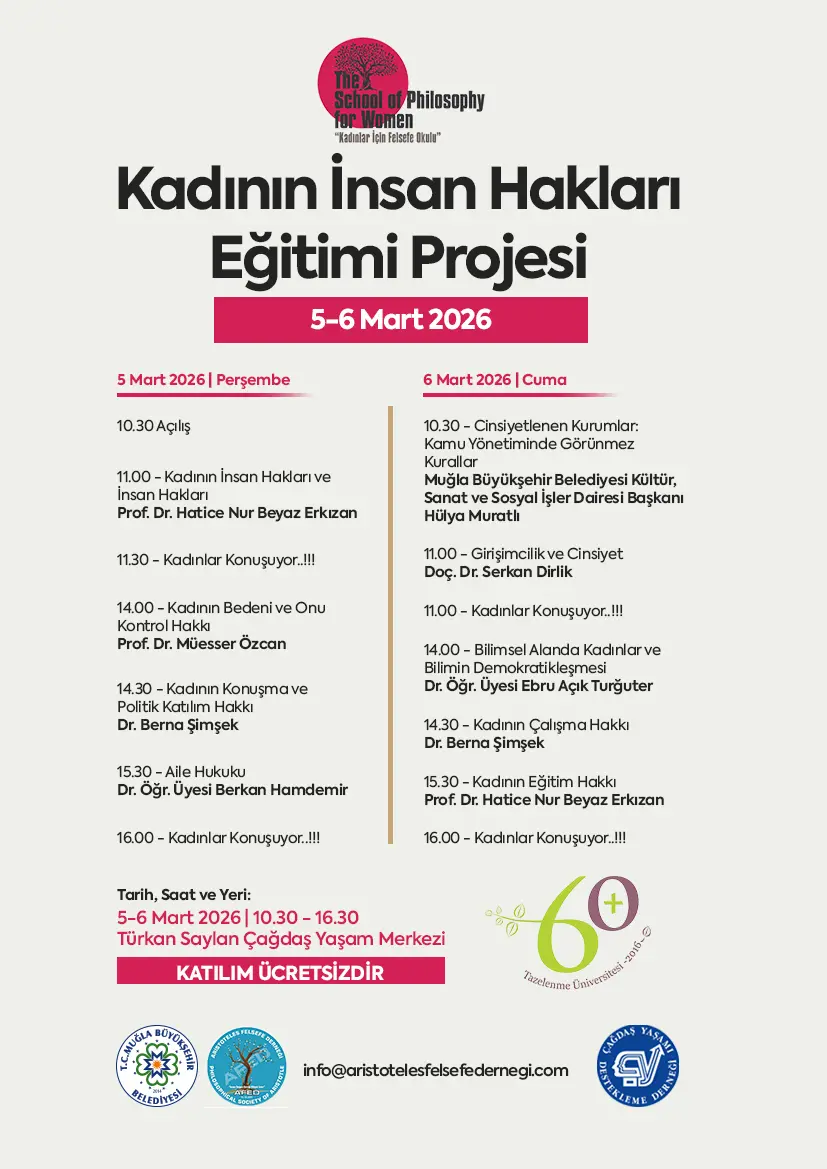 Kadının İnsan Hakları Eğitimi Projesi Etkinliğine Davetlisiniz