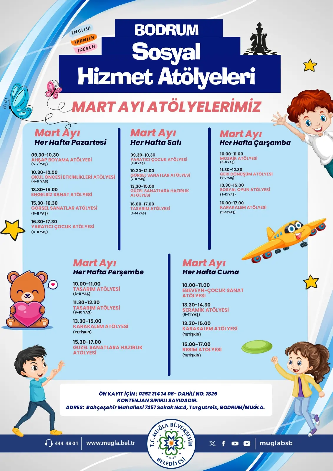 Bodrum Sosyal Hizmet Atölyeleri Etkinliğine Davetlisiniz