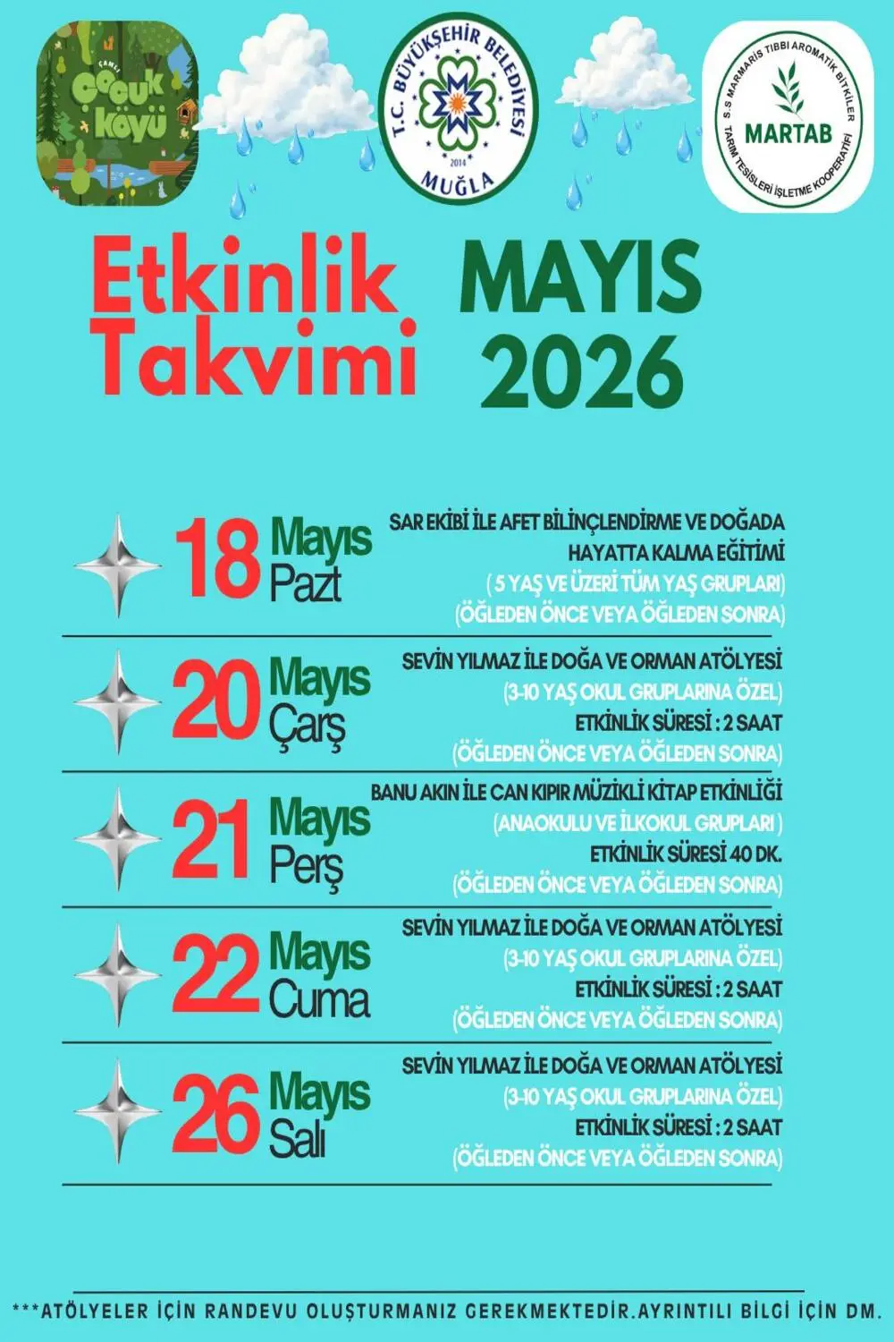 Çamlı Çocuk Köyü Etkinlik Takvimi Etkinliğine Davetlisiniz